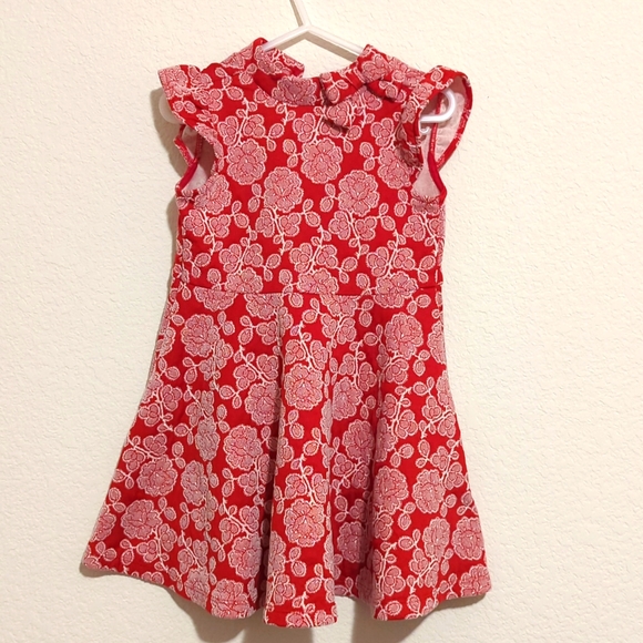 Janie and Jack Red flower dress - Picture 1 of 2